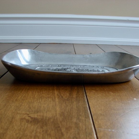 Wilton Pewter Bread Tray Platter Give Us This Day Our Daily Bread Mikasa - Picture 9 of 10